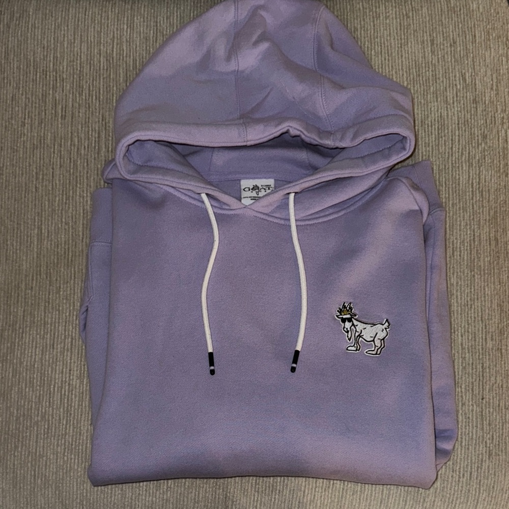 GOAT By USA Purple Hoodie with Embroidery for Men